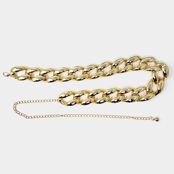 Large Lucite Link Rounded Women's Belt 26-40" - Picture 2 of 2